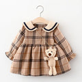 2024 Fall Newborn Baby Girl Dress Clothes Toddler Girls Princess Plaid Birthday Dresses for Infant Baby Clothing 0-2Y Vestidos