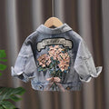 Avis Embroidery Flower Jeans Jacket