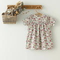 Vintage Baby Girl Dresses Spring Summer Baby Girls Clothes Floral Girls Dresses for Party Kids Dress 0-6Y