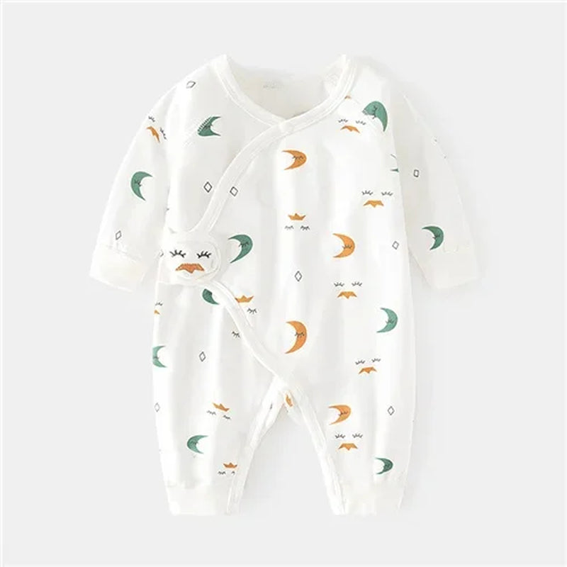 0-6M Spring Autumn Clothing New Newborn Baby Girl Boy Romper Cotton Print Infant Jumpsuit Casual Newborn Clothes for Girls Boys