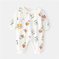 0-6M Spring Autumn Clothing New Newborn Baby Girl Boy Romper Cotton Print Infant Jumpsuit Casual Newborn Clothes for Girls Boys