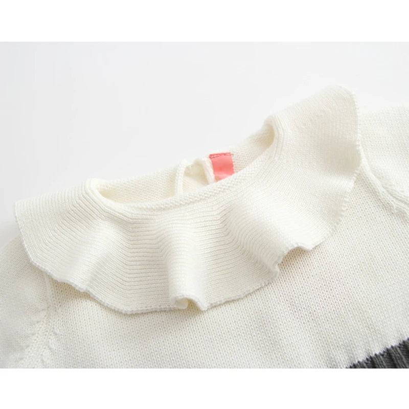 Newborn 2023 Kids Romper Baby Girl Long Sleeve Knitting Romper Girls Patchwork Jumpsuit Clothes Spring Autumn Outfit