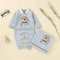 Newborn Baby Clothing Set 100%Cotton Knit Infant Girl Boy Romper +Blanket Cute Bears Toddler Long Sleeve Jumpsuit +Bedding Quilt