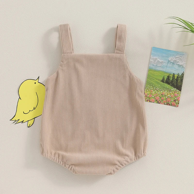 RWYBEYW Newborn Baby Boy Girl Farm Chicken Outfits 0 3 6 9 12 Months Corduroy Romper Overalls Infant Summer Clothes