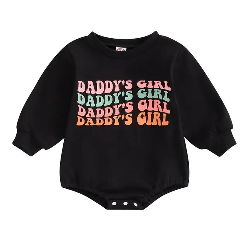 Toddler Newborn Infant Girl Boy Baby Sweatshirt Rompers Solid Color Letter Pattern Long Sleeve Jumpsuit Cute Clothes