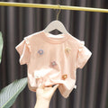 Summer Girls T-Shirt New Children'S Baby Cute Lace Short-Sleeved Top Little Girl Cotton Bottoming Shirt