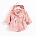 2021 Spring Autumn Girls Windbreaker Coat Jackets Baby Kids Flower Embroidery Hooded Outwear for Baby Kids Coats Jacket Clothing