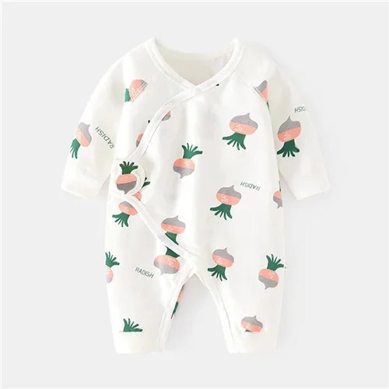 0-6M Spring Autumn Clothing New Newborn Baby Girl Boy Romper Cotton Print Infant Jumpsuit Casual Newborn Clothes for Girls Boys