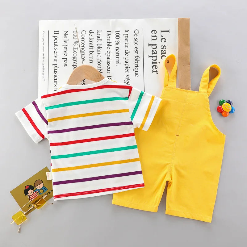 Cole T-Shirt & Overalls Set