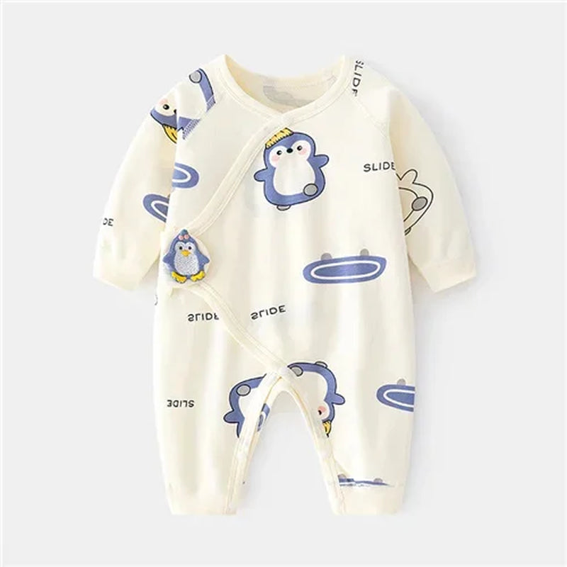 0-6M Spring Autumn Clothing New Newborn Baby Girl Boy Romper Cotton Print Infant Jumpsuit Casual Newborn Clothes for Girls Boys