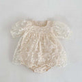 2023 Summer Baby Clothes Lace Embroidery Girls One Piece Toddler Girl Bodysuit