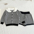 Brand Cotton Boys Girls Baby Knit Sweater Cardigan + Shorts Suit New 2021 Autumn Winter Children Clothing Baby Clothes Suit