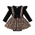 0-18Months Newborn Baby Girl Romper Dress Long Sleeve Leopard Dresses Onesie Clothing Autumn Fashion Cute Jumpsuit