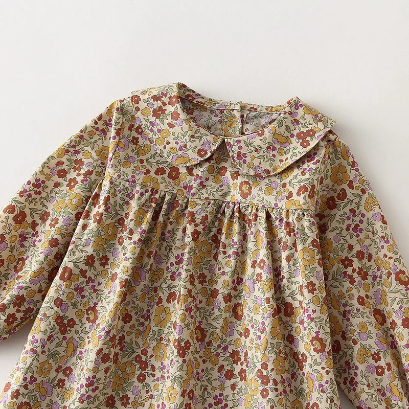 Vintage Baby Girl Dresses Spring Summer Baby Girls Clothes Floral Girls Dresses for Party Kids Dress 0-6Y