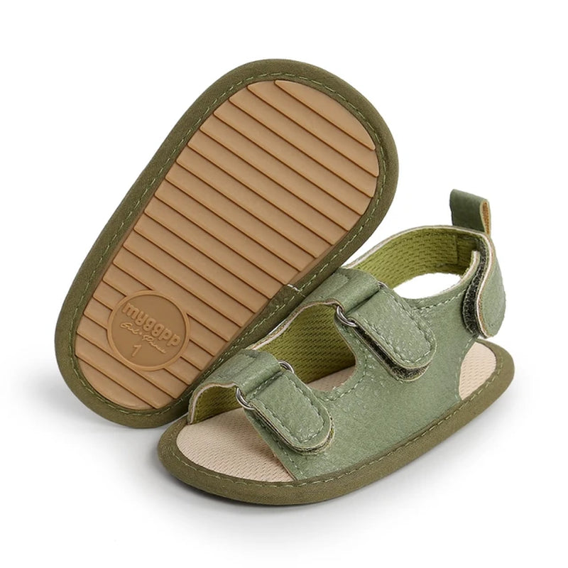 Stylish Summer Baby Sandals for Boys & Girls Non-Slip PU First Walkers with Solid Colors 0-18 Months