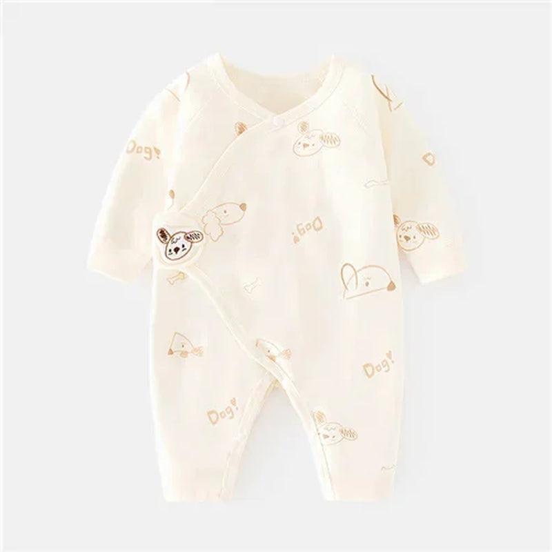 0-6M Spring Autumn Clothing New Newborn Baby Girl Boy Romper Cotton Print Infant Jumpsuit Casual Newborn Clothes for Girls Boys