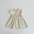 Vintage Baby Girl Dresses Spring Summer Baby Girls Clothes Floral Girls Dresses for Party Kids Dress 0-6Y