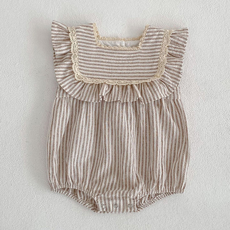 Newborn Toddler Baby Girls Stripe Jumpsuit Summer Sweet Fashion Baby Girls Sleeveless Kids Princess Dress Girls Sister Clothes