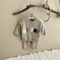 0-24M Baby Boy Clothes Set Newborn Infant Autumn Spring Letter Patch Outfits Tops Pants Casual Infant Clothing