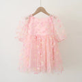 Fashion Baby Girl Princess Butterfly Tutu Dress Puff Sleeve Child Tulle Vestido Pageant Party Birthday Baby Clothes 1-12Y