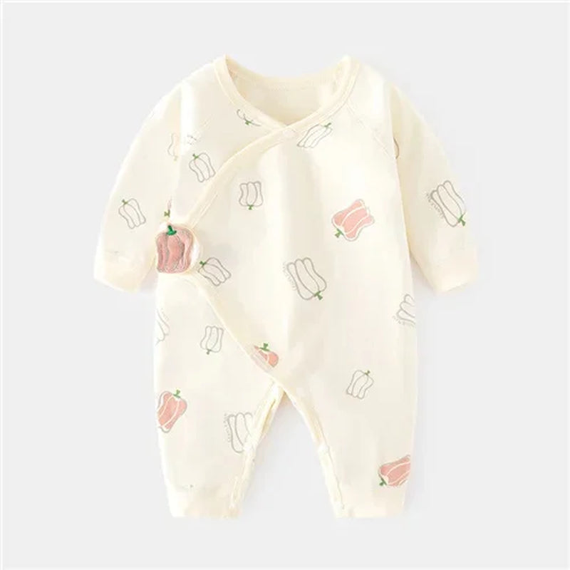 0-6M Spring Autumn Clothing New Newborn Baby Girl Boy Romper Cotton Print Infant Jumpsuit Casual Newborn Clothes for Girls Boys