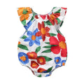 Flowers Baby Bodysuit Summer Cotton Baby Girls Clothes Sleeveless Infant Bodysuits Cute