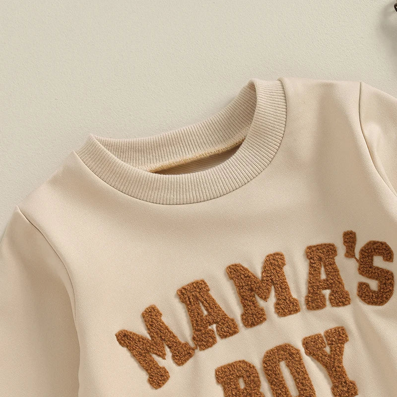 2023-09-20 0-3Y Newborn Toddler Baby Boy Fall Winter Outfits Letter Crewneck Sweatshirt Casual Pants Set 2Pcs Clothes