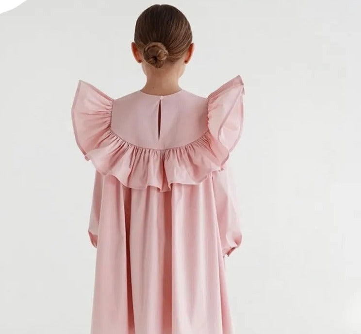 Baby Girl Cotton Princess Ruffle Dress Long Sleeve Spring Autumn Infant Toddler Girl Vestido High Quality Baby Clothes 2-10Y