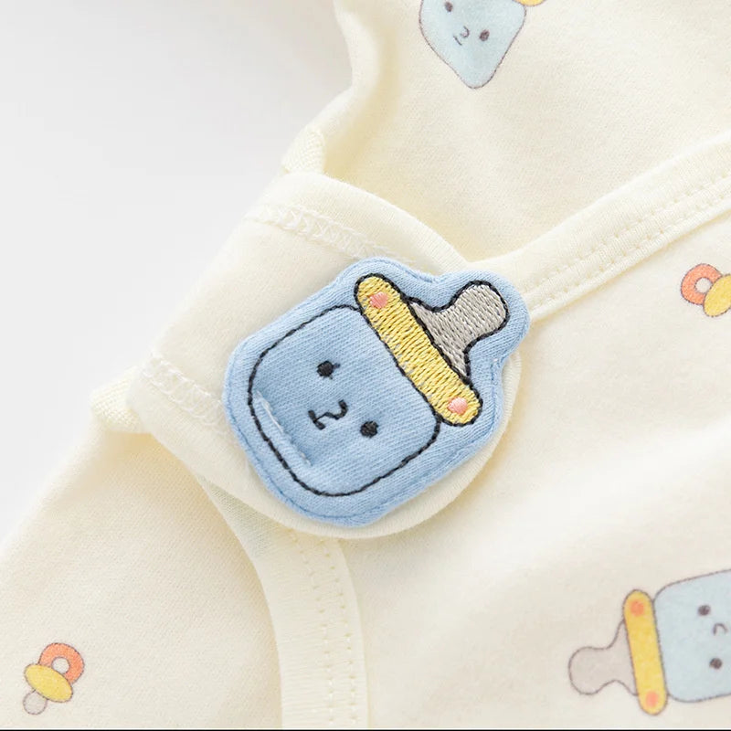 0-6M Spring Autumn Clothing New Newborn Baby Girl Boy Romper Cotton Print Infant Jumpsuit Casual Newborn Clothes for Girls Boys