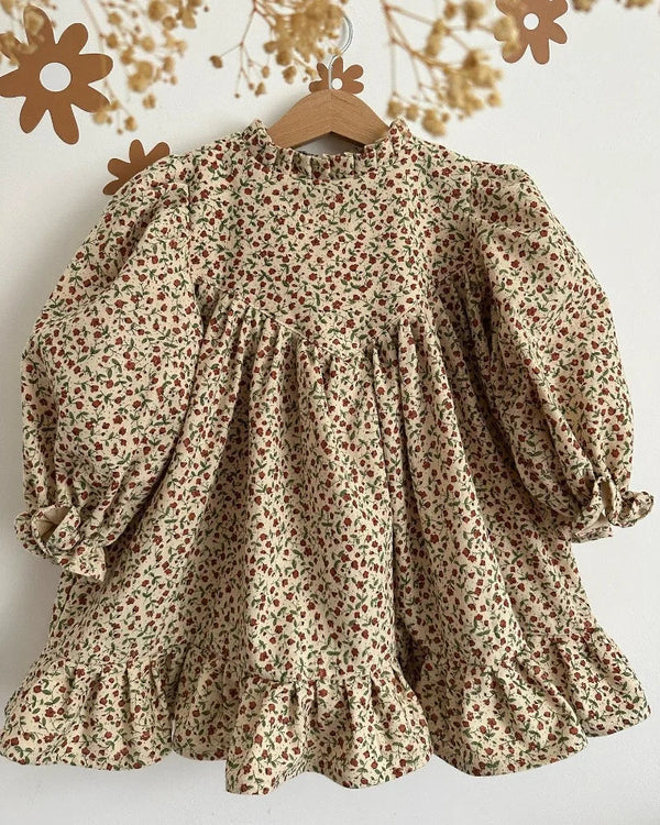 Boutique Dress for Girls Floral Sweet Halloween Costume Clothes Autumn Spring Children Matching Outfits Sister Kids Clothing