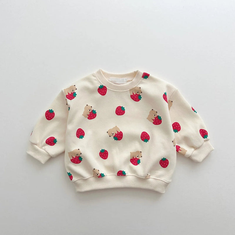 Anne Strawberry Top + Cotton Sweatpants 