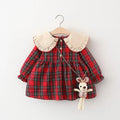 2024 Fall Newborn Baby Girl Dress Clothes Toddler Girls Princess Plaid Birthday Dresses for Infant Baby Clothing 0-2Y Vestidos