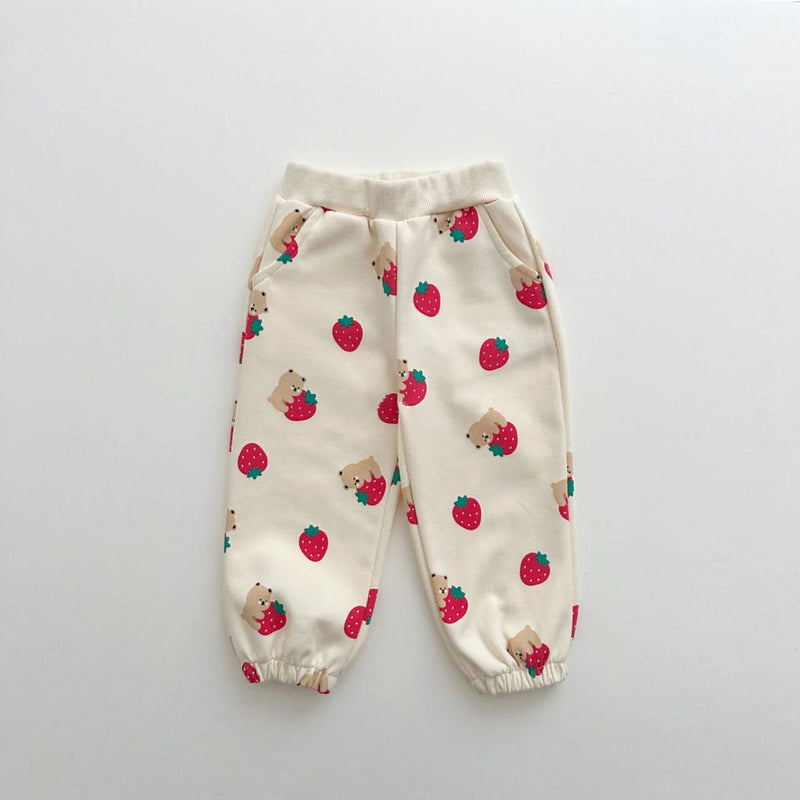 Anne Strawberry Top + Cotton Sweatpants 