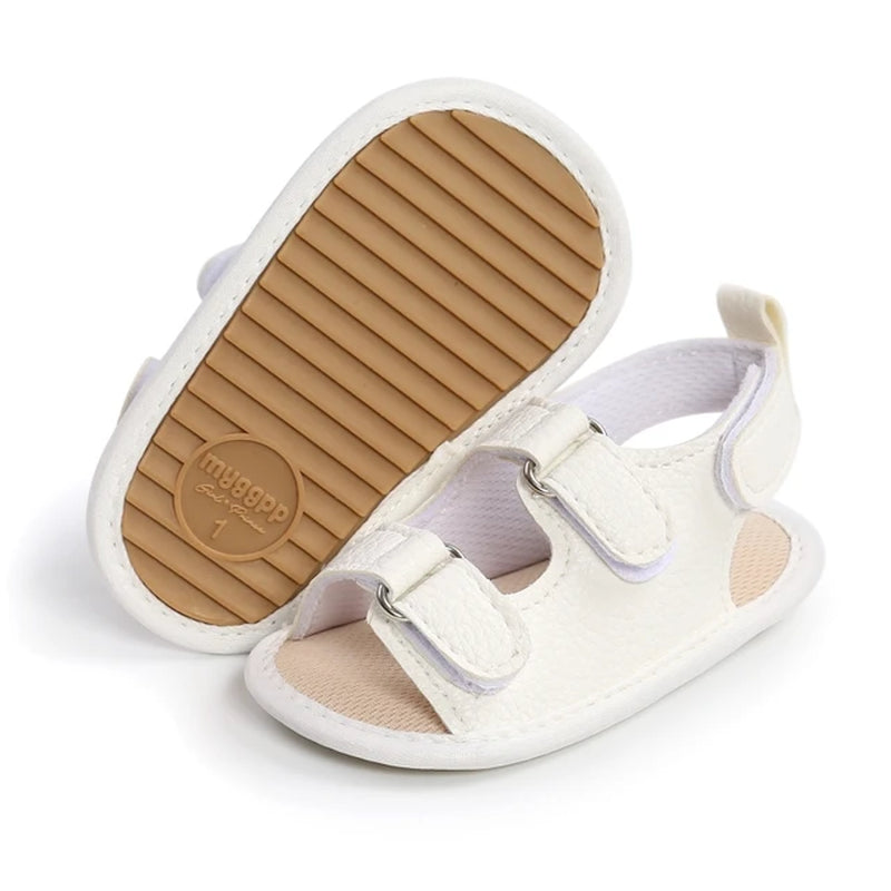 Stylish Summer Baby Sandals for Boys & Girls Non-Slip PU First Walkers with Solid Colors 0-18 Months