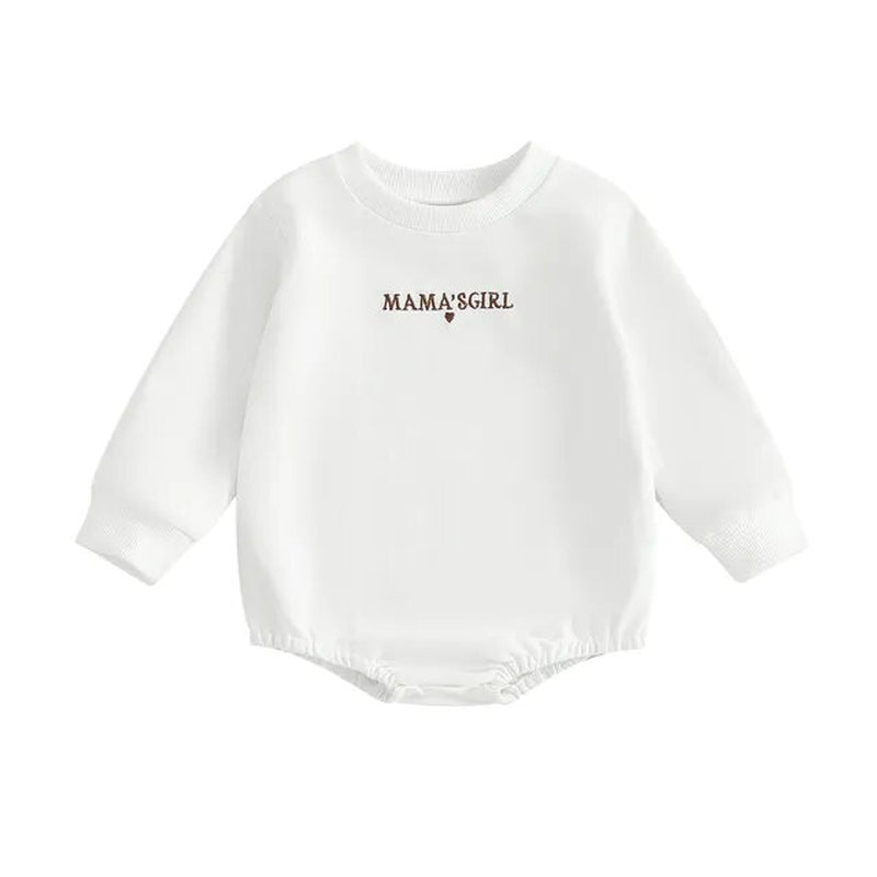 Toddler Newborn Infant Girl Boy Baby Sweatshirt Rompers Solid Color Letter Pattern Long Sleeve Jumpsuit Cute Clothes