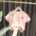 Summer Girls T-Shirt New Children'S Baby Cute Lace Short-Sleeved Top Little Girl Cotton Bottoming Shirt