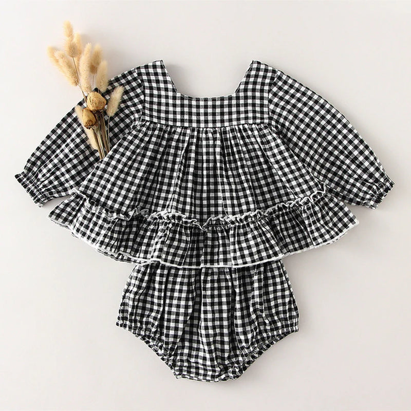 Princess Baby Girls Clothes Sets Summer Spring Linen Cotton Girls Blouse + Bottom Shorts 0-2 Y Baby Girl Clothing Outfits