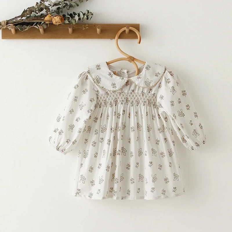 Vintage Baby Girl Dresses Spring Summer Baby Girls Clothes Floral Girls Dresses for Party Kids Dress 0-6Y