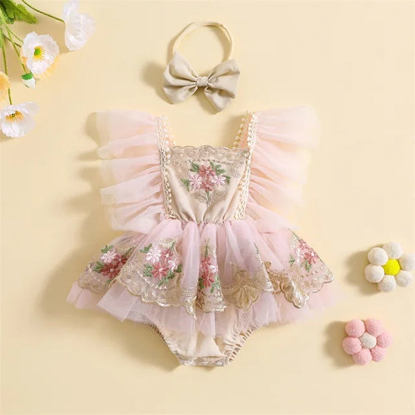 Evelyn Romper Dress & Headband