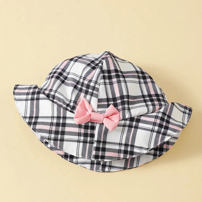 0-18Months Newborn Baby Girl Clothes Cute Plaid Design Summer Romper +Hat 2Pcs Suit Fashion Holiday Clothing for Toddler Girl