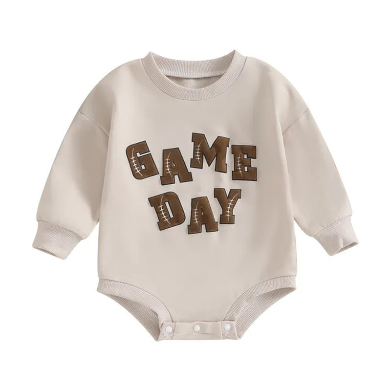 Toddler Newborn Infant Girl Boy Baby Sweatshirt Rompers Solid Color Letter Pattern Long Sleeve Jumpsuit Cute Clothes